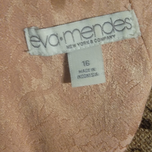 Eva Mendes NY&C Pink Jacquard Sleeveless Fit And Flare Mini Dress Size 16 - Picture 6 of 7